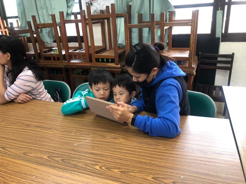 親子照片編輯中
