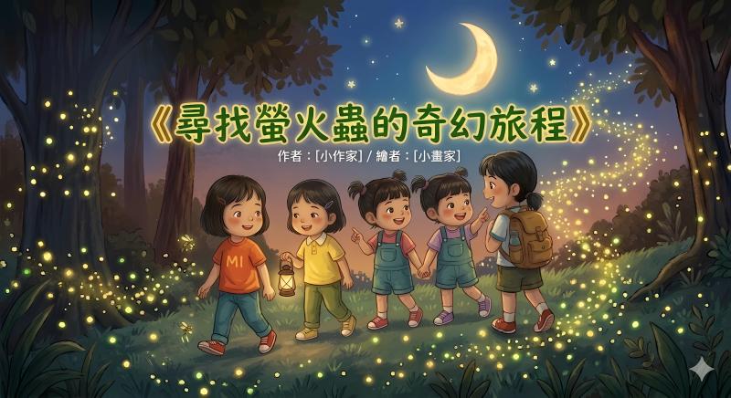 學員的繪本作品,小時對於螢火蟲的記憶。