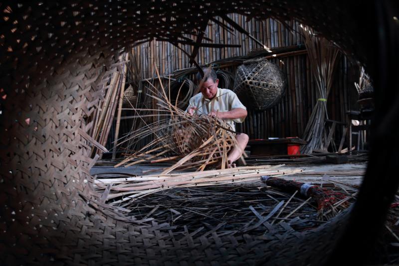 竹編藝術，利用竹子來編織，讓竹子變的更有意義。