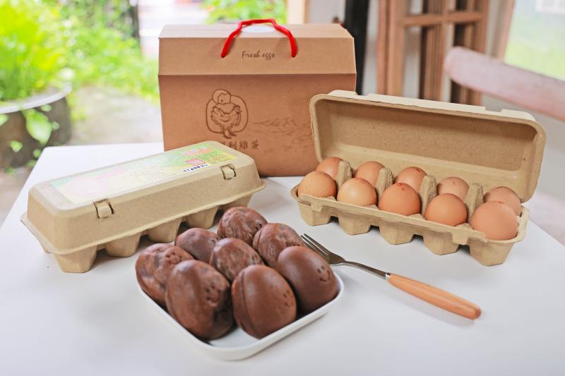 紅葉福利雞蛋製作的雞蛋糕,蛋香濃郁,獲得許多遊客的讚賞。