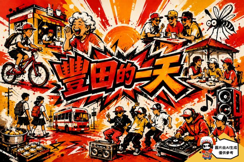 壽豐DOC【AI詞曲夢工廠】創作〈豐田的一天〉-封面照