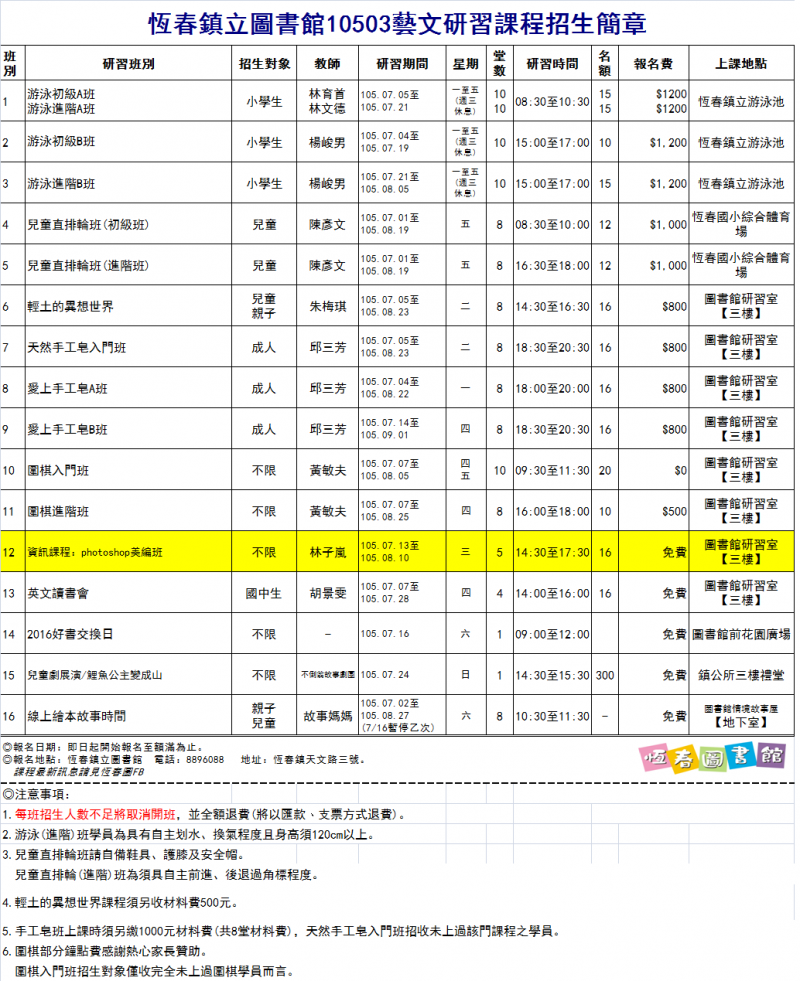 Photoshop 美編班~將於7月份開課-封面照