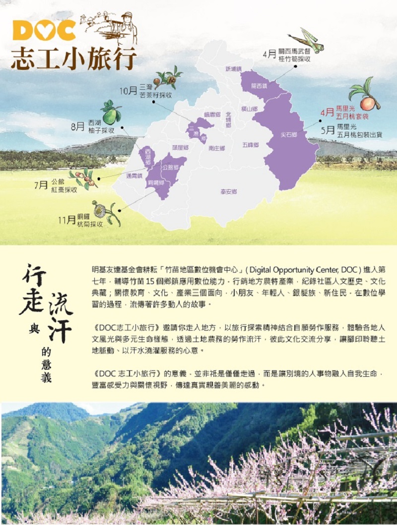 《DOC 志工小旅行》徵求勇士志工上山包裹夢想　五月桃套袋勞作電子報