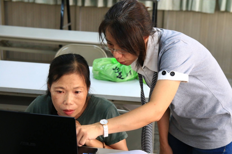 學員曾淑卿教學實況