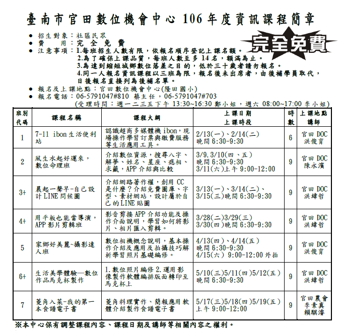 106年度資訊課程訊息-封面照