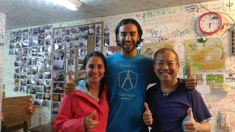 在檸檬老爹店內合照