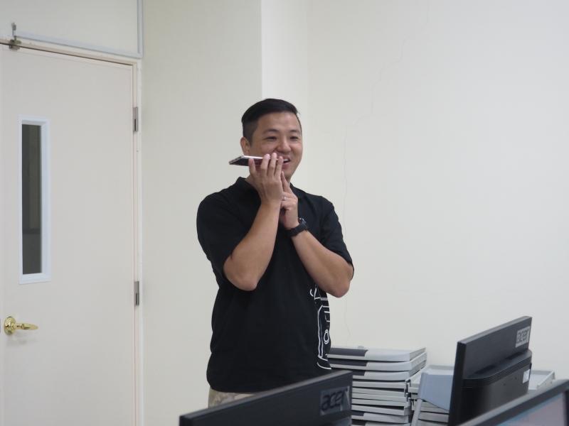 老師介紹示範錄音功能