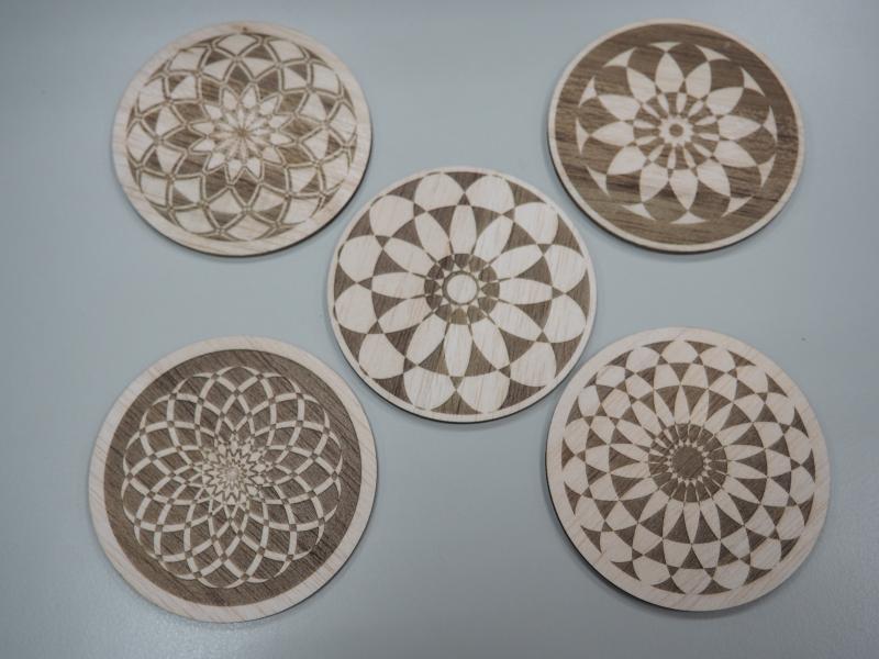 學員雷雕的杯墊