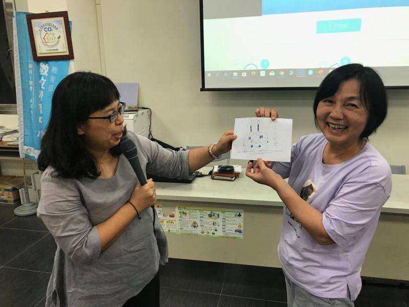 一張白紙在眾學員交換繪畫後，變出了一顆可口的蛋糕。