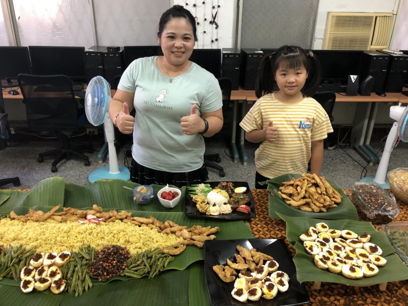 學員分享照片新住民姊妹黃愛婷多才多藝，更燒得一手好菜！