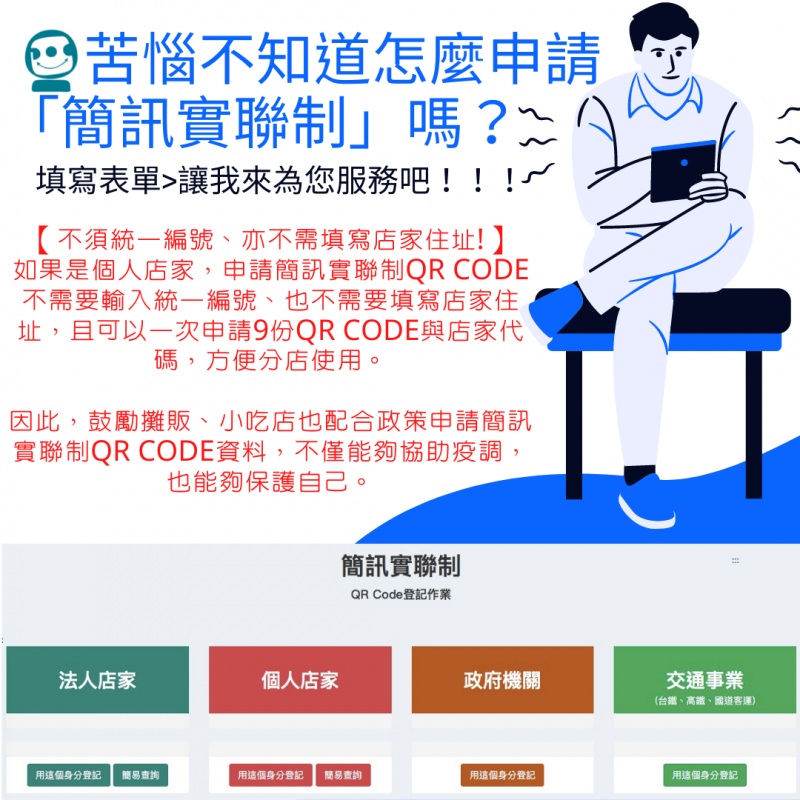 苦惱不知道怎麼申請「簡訊實聯制」嗎？填寫表單>讓我來為您服務吧！！！-封面照