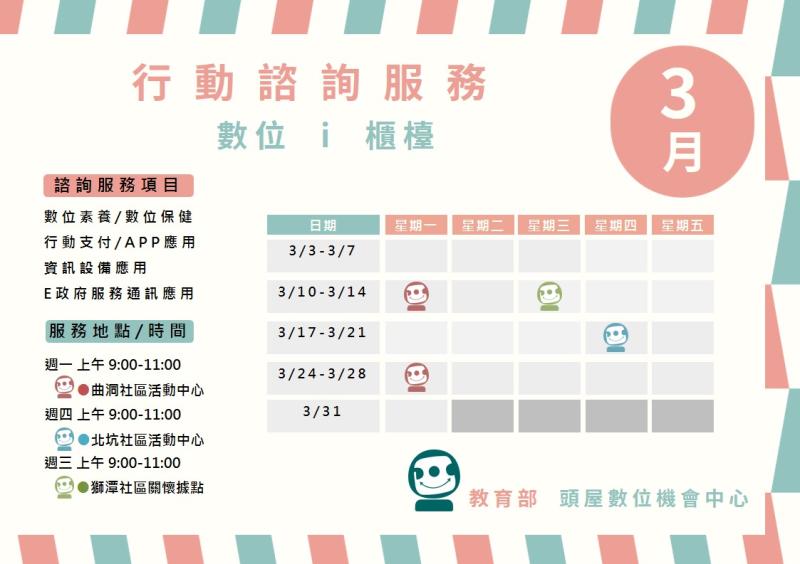 【DOC公告】3月行動諮詢服務-封面照