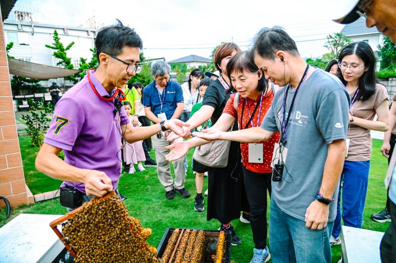 蜜鄉養蜂園近距離接觸蜜蜂