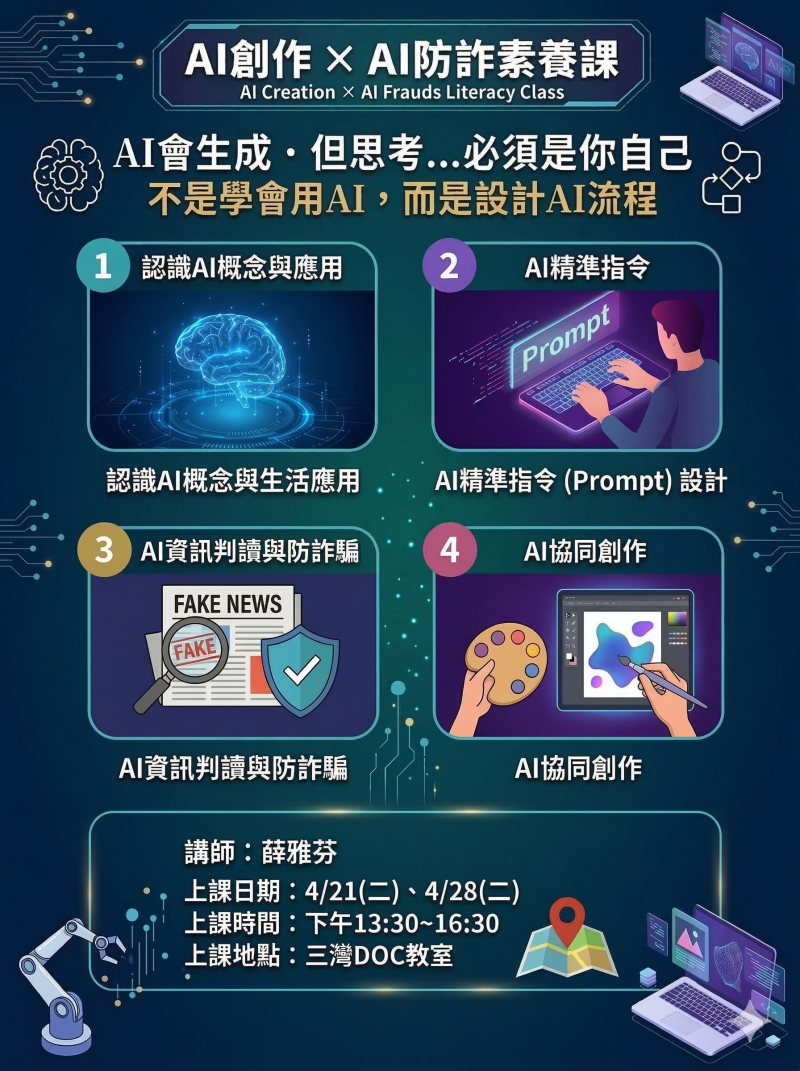 招生通知-跟著AI創作 × AI判讀-封面照