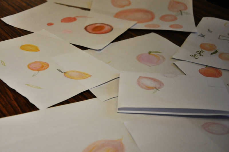 馬里光部落媽媽製作的謝卡作品。