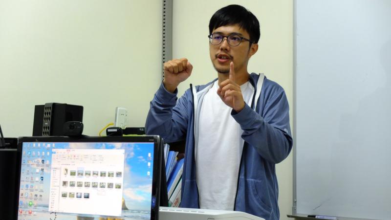 講師說明影片素材的整理方式與剪輯空拍影片的技巧