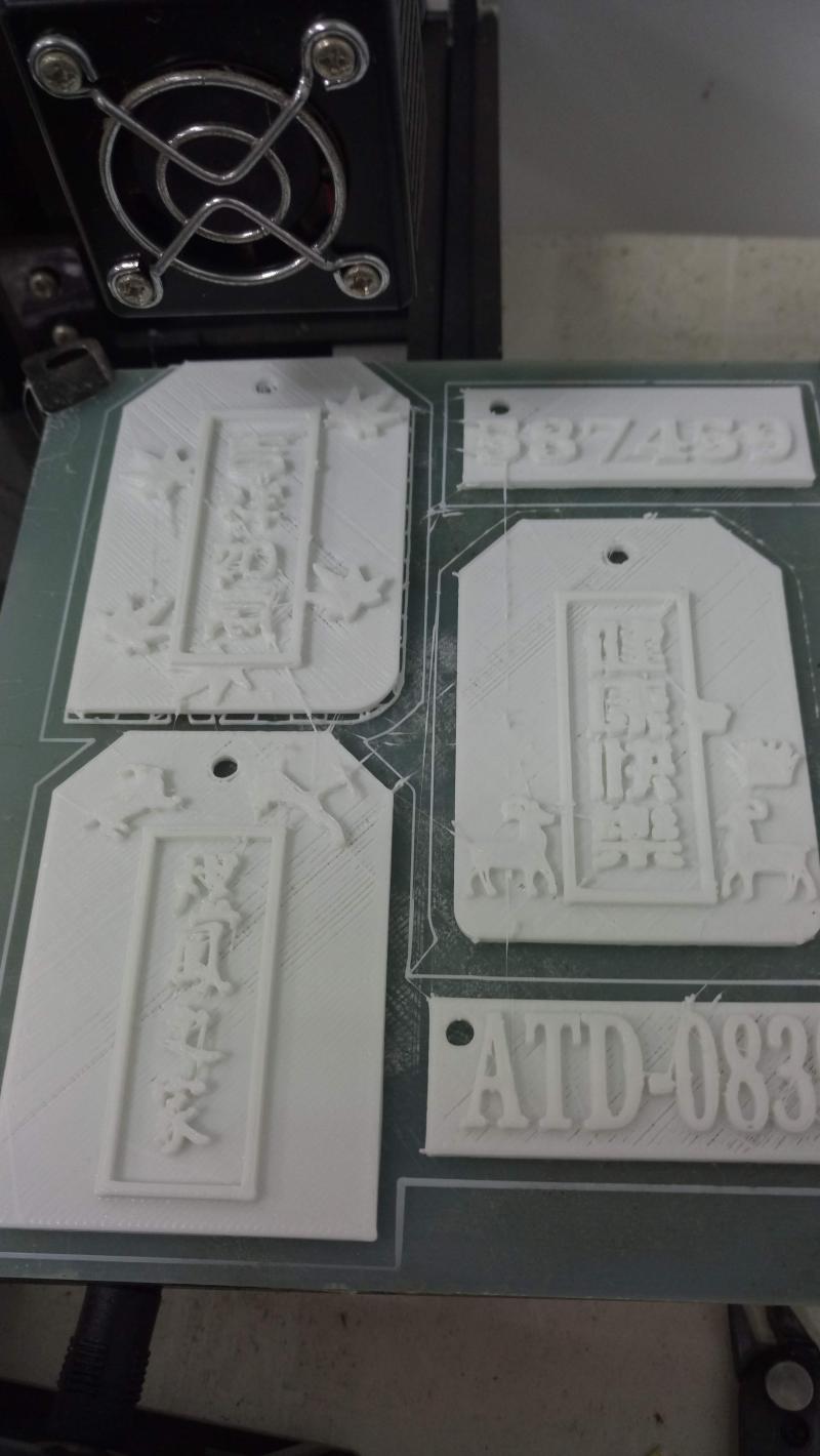 3D御守_以及車牌印製出的成品。