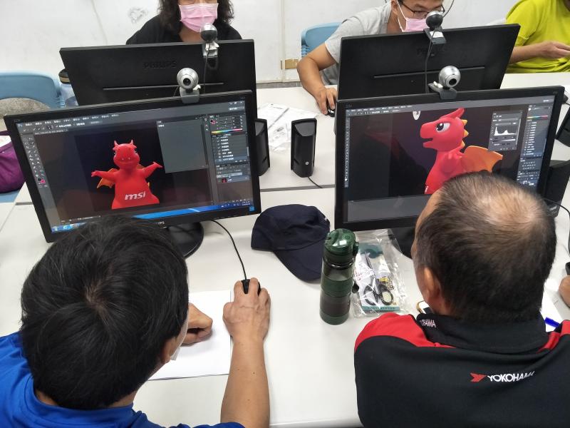 教學員如何透過PS簡單去背，再結合手機平板，AR浮空投影就呈現了