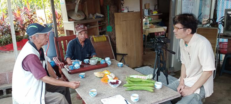 訪問三芝區三和社區發展協會江慶崇執行長，當地居民維護自然生態的努力。