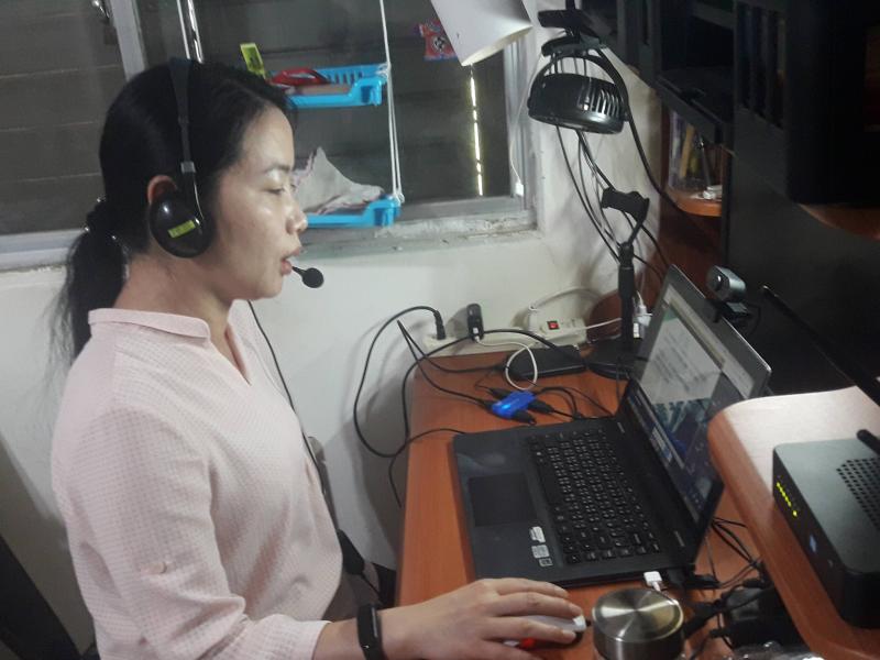 講師的網路授課照