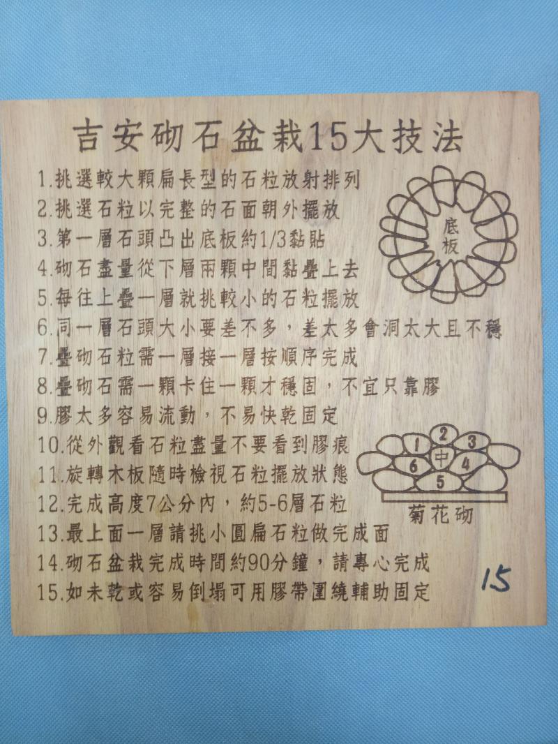 吉安砌石技法解說木牌