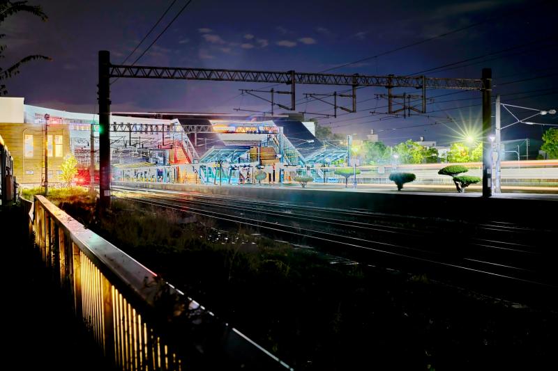 學員所拍攝的斗南車站夜景