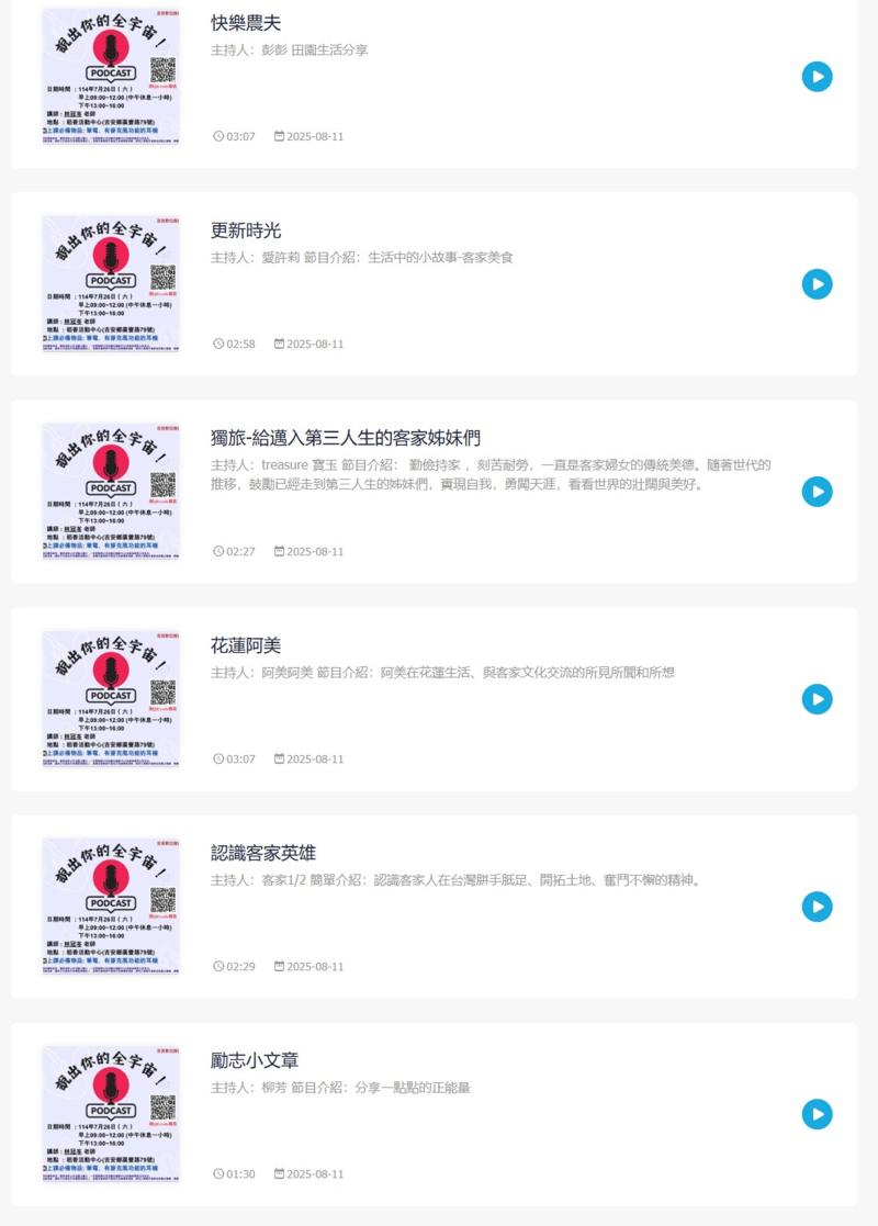 學員很認真做出一集屬於自己的Podcast