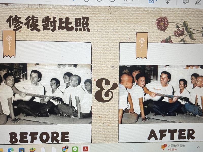透過PhotoMyne、Fotor與Colorize修復老照片,讓泛黃影像重現色彩與清晰度,學員驚喜回憶重生,感受數位科技保存珍貴記憶的溫暖與價值。