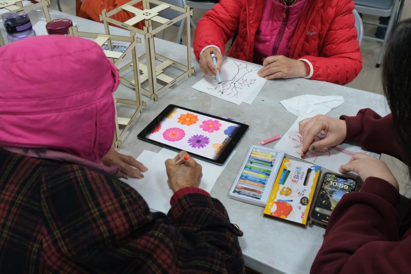 學員用AI圖片作畫