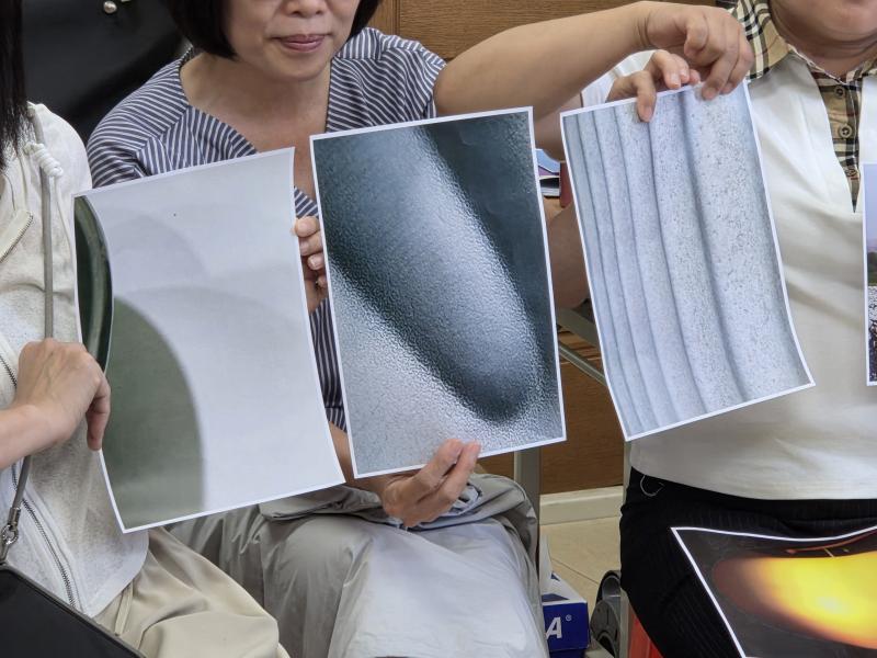 在老師帶著大家練習拍照後，大家開始嘗試以解構主義的方式拍照，不僅呈現了特殊的紋理與畫面，也成為有趣的互動遊戲「猜猜這是什麼」。