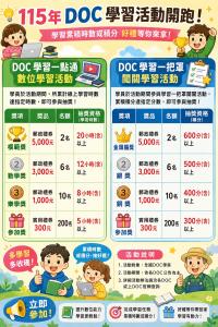 115年度【學習中心競賽活動】於6/3(三)開跑嘍！