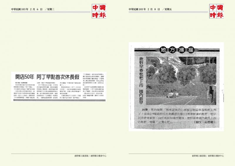 103年中國時報地方產業報導