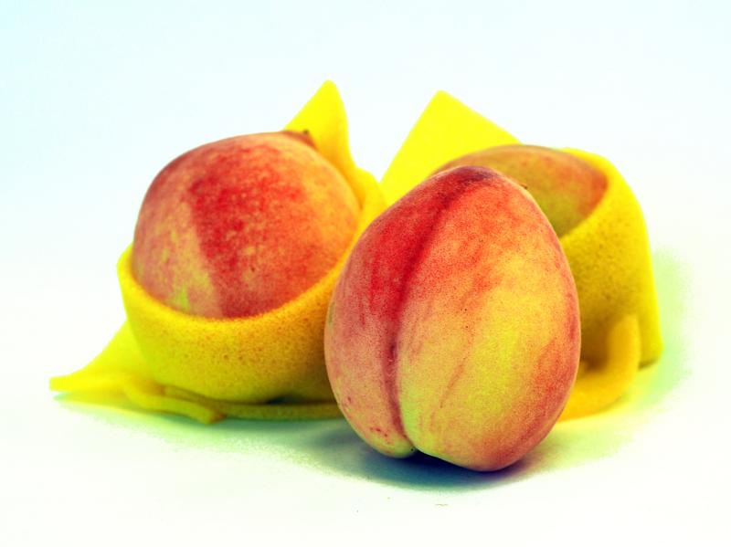 這裡的水蜜桃屬於低海拔的品種，是台灣最早成熟的水蜜桃，個體較小但甜度高融值多，吃起來不輸高海拔的水蜜桃。