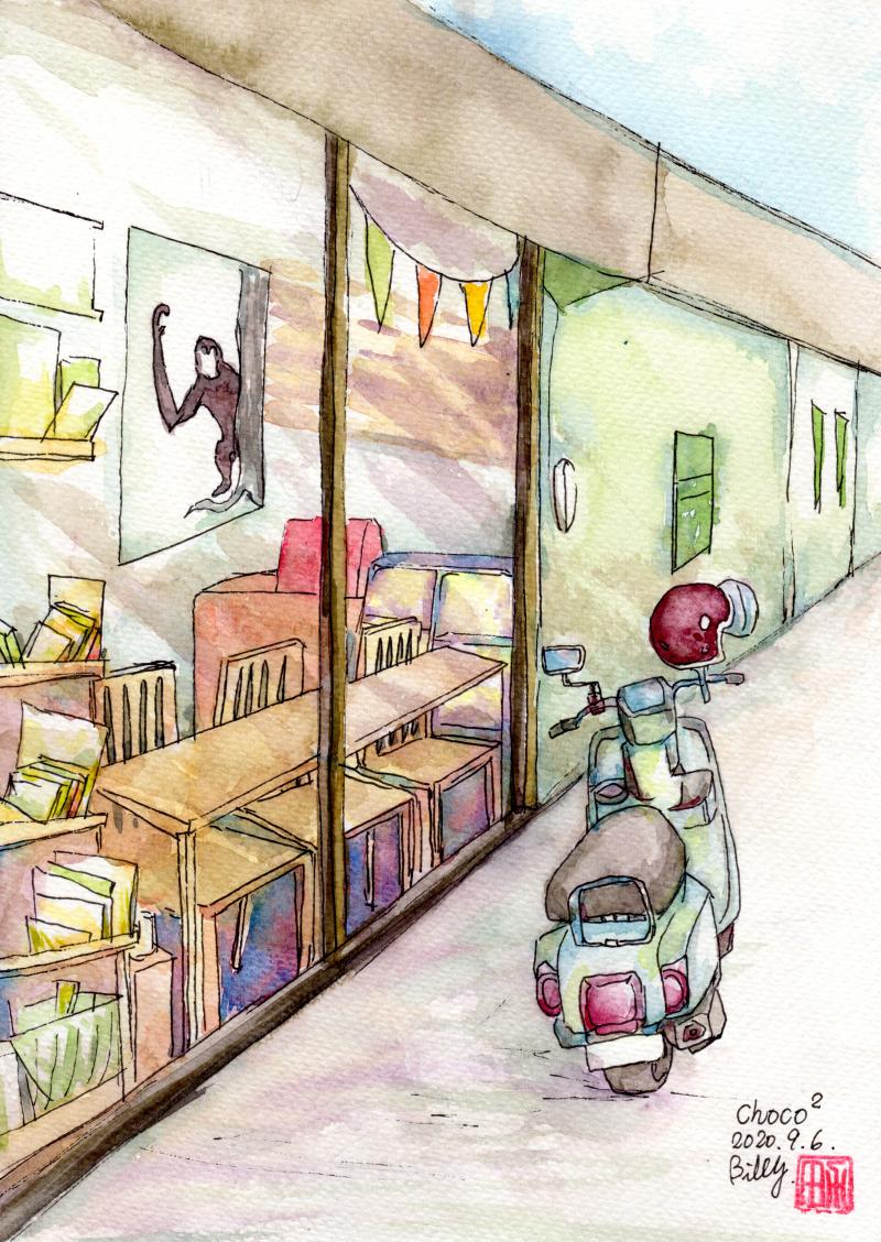 Stroll散步咖啡的前身是巧克力專賣店choco choco,因為疫情關係,老闆有了轉型變成外帶咖啡甜點的想法。