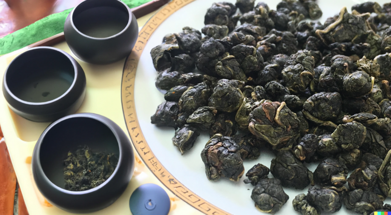 茗藝茶園獲獎紅烏龍茶，半球型的茶葉外觀個各漂亮。