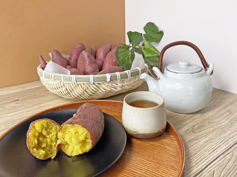 栗子地瓜，只要經過簡單烘烤、蒸煮，能吃到自然的糖蜜