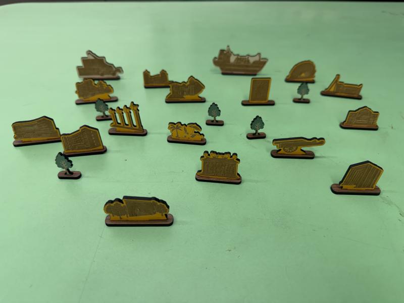 立體地圖上的景點