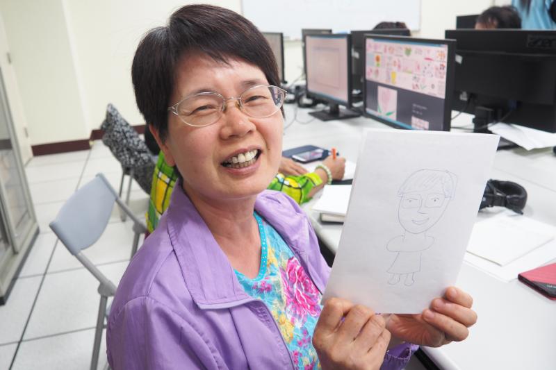 學員畫出自己的草圖，可愛有趣極了