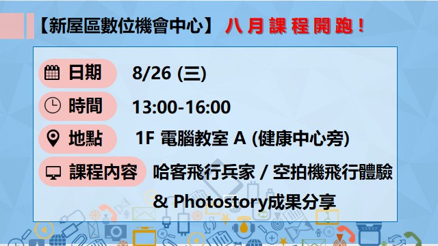 這堂課, 我們除了空拍機之外, 還有要把之前上課中陸續完成的Photostory做個總結  讓學員們把自己的成品完成並和大家一起分享查看... 