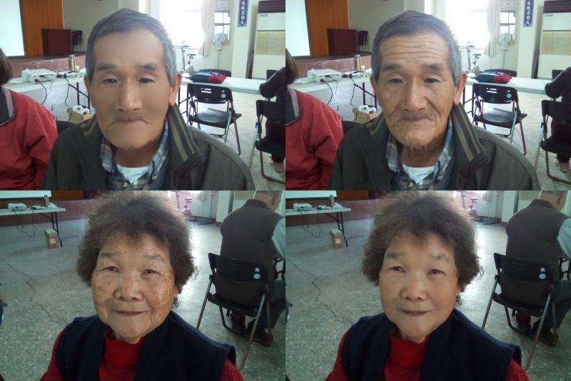 學員修圖前後的作品比較。