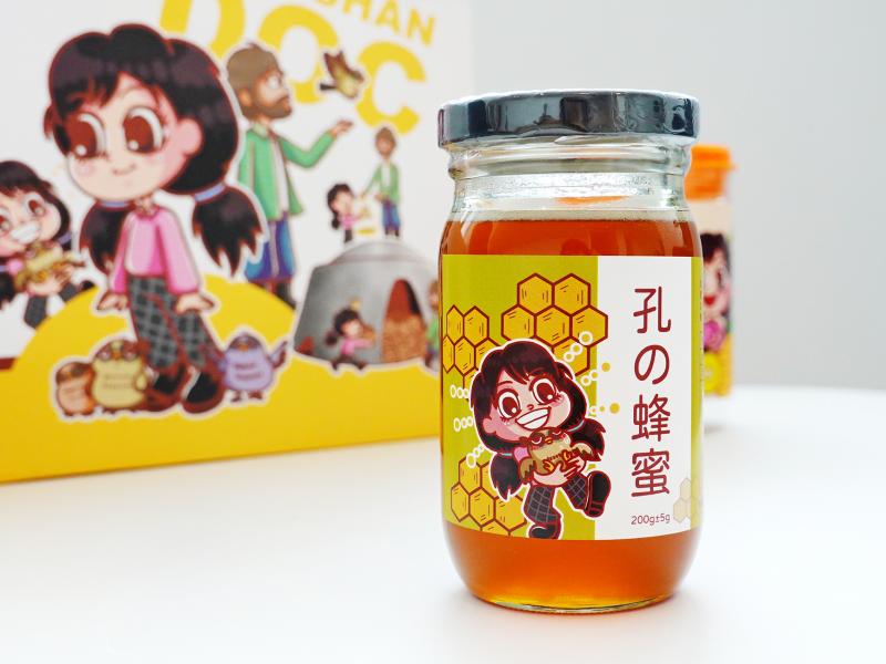 孔的蜂蜜產品照片