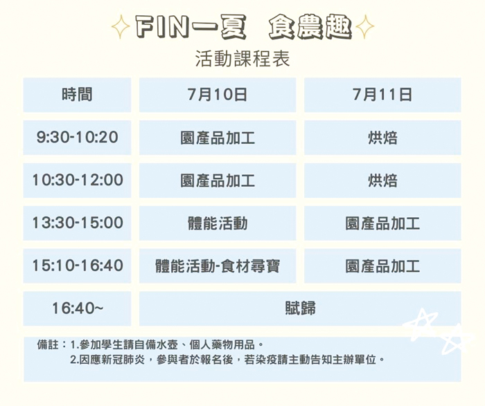「FUN一夏 食農趣」，112年度特殊教育學生夏令營，6月30日截止受理報名。（縣府教育處提供）