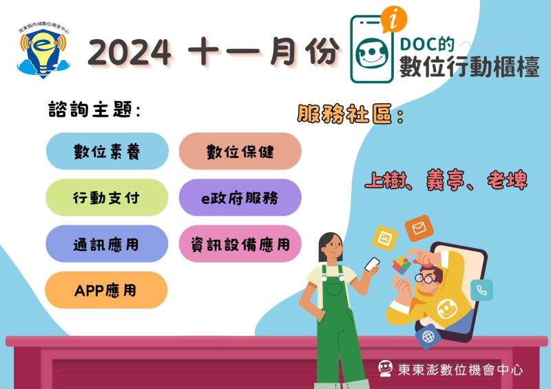 十一月份行動諮詢服務資訊