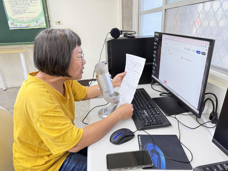 利用課後時間，來錄製個人的Podcast頻道，非常值得鼓勵的學員-楊淑貞