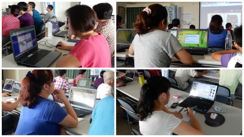 學員實際動手試著操作電子書製作