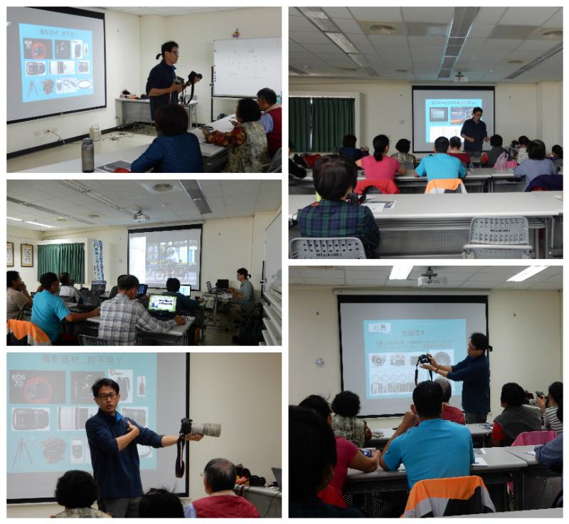 老師生動活潑的介紹攝影的樂趣