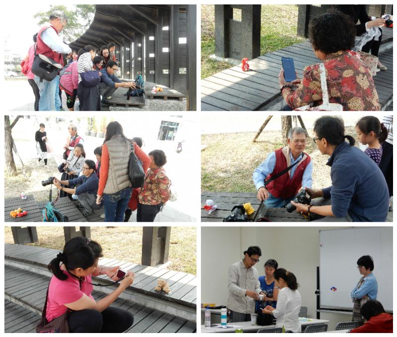 學員實際走出教室，到戶外練習拍攝