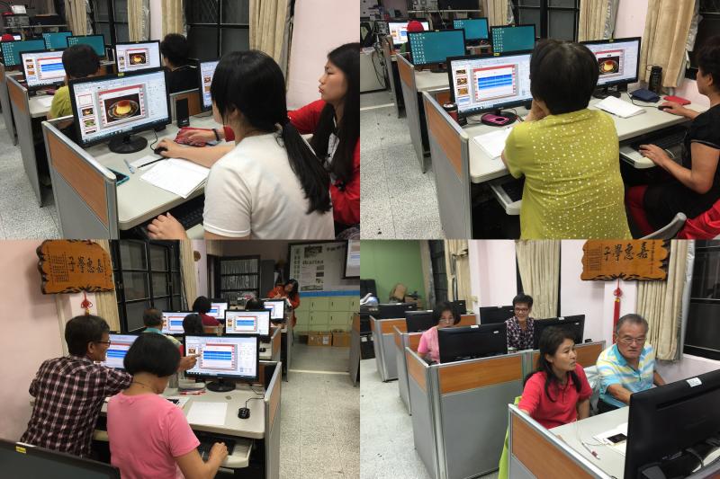 學員在Impress加入菜單美食圖片、替文字設定「字型、大小、顏色」，加入「圖表」加入「表格」輸入價格和原物料。