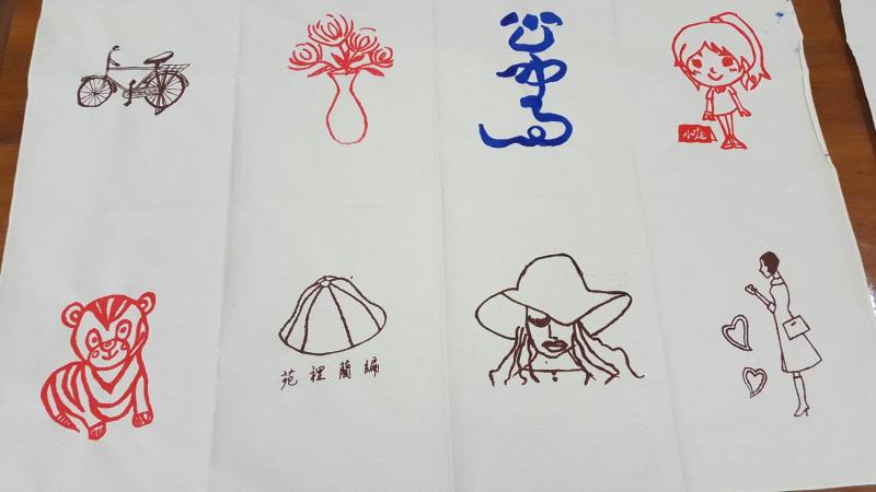 學員們的絹印圖樣