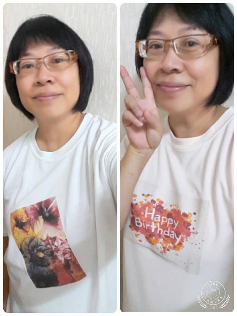 學員製作慶生衣服印刷